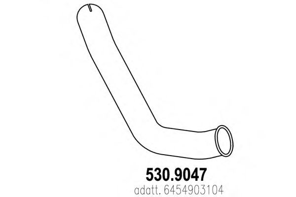 Труба выхлопного газа ASSO 530.9047