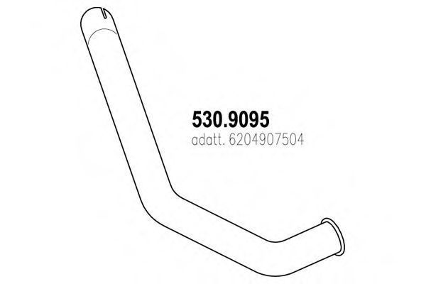 Труба выхлопного газа ASSO 530.9095