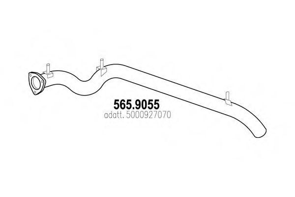 Труба выхлопного газа ASSO 565.9055