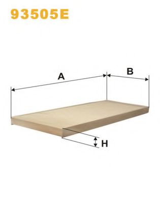 Фильтр, воздух во внутренном пространстве WIX FILTERS 93505E