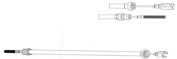 Трос, управление сцеплением CEF CT01119