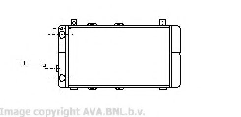 Радиатор, охлаждение двигателя GERI 36005