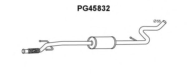 Предглушитель выхлопных газов VENEPORTE PG45832