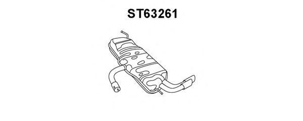 Глушитель выхлопных газов конечный VENEPORTE ST63261