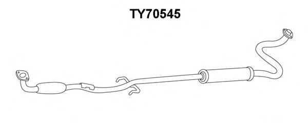 Предглушитель выхлопных газов VENEPORTE TY70545