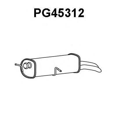 Глушитель выхлопных газов конечный VENEPORTE PG45312