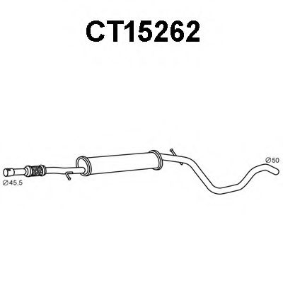 Глушитель выхлопных газов конечный VENEPORTE CT15262