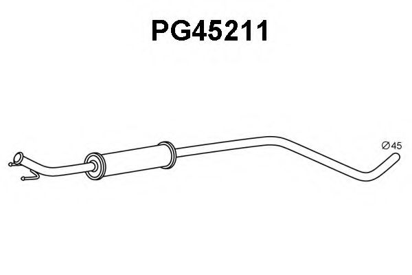 Предглушитель выхлопных газов VENEPORTE PG45211