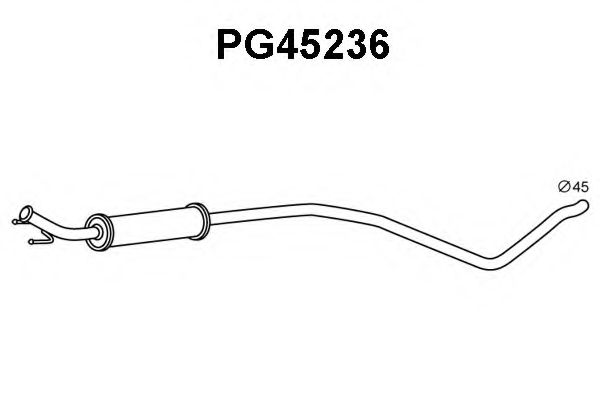 Предглушитель выхлопных газов VENEPORTE PG45236