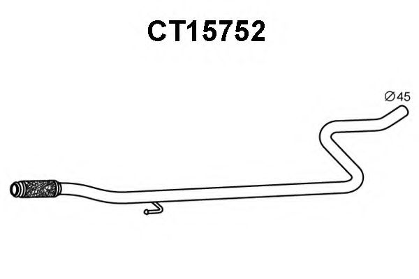 Труба выхлопного газа VENEPORTE CT15752