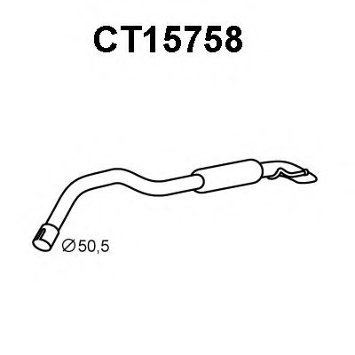 Глушитель выхлопных газов конечный VENEPORTE CT15758