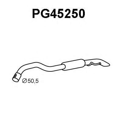Глушитель выхлопных газов конечный VENEPORTE PG45250