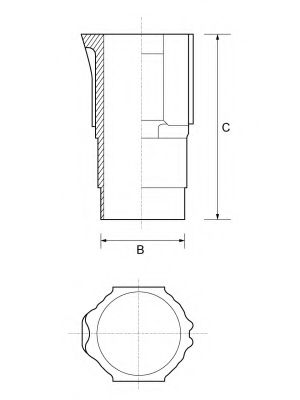 Гильза цилиндра GOETZE ENGINE 14-000320-00