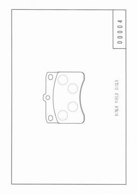 Комплект тормозных колодок, дисковый тормоз NPS 36621