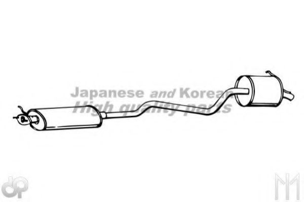 Глушитель выхлопных газов конечный ASHUKI D20701