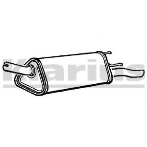 Глушитель выхлопных газов конечный KLARIUS 210354