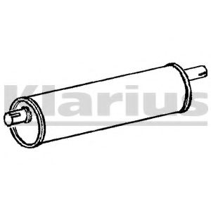 Средний глушитель выхлопных газов KLARIUS 210595