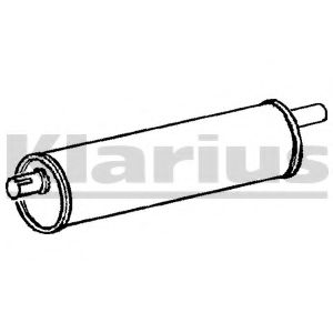 Средний глушитель выхлопных газов KLARIUS 210596