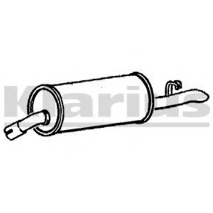 Глушитель выхлопных газов конечный KLARIUS 220258