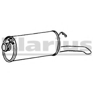 Глушитель выхлопных газов конечный KLARIUS 220374