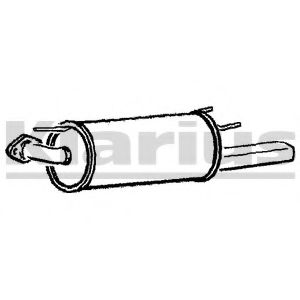 Глушитель выхлопных газов конечный KLARIUS 220612