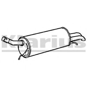 Глушитель выхлопных газов конечный KLARIUS 230800