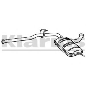 Средний глушитель выхлопных газов KLARIUS 240226