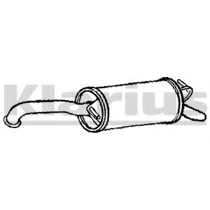 Глушитель выхлопных газов конечный KLARIUS 220785