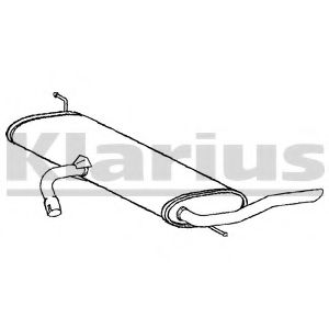 Глушитель выхлопных газов конечный KLARIUS 220893