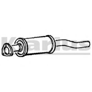 Средний глушитель выхлопных газов KLARIUS AU146W