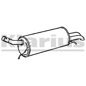 Глушитель выхлопных газов конечный KLARIUS AU318T