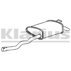 Глушитель выхлопных газов конечный KLARIUS AU371P