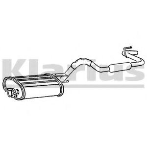Глушитель выхлопных газов конечный KLARIUS CL241D