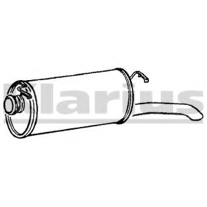 Глушитель выхлопных газов конечный KLARIUS CN312H