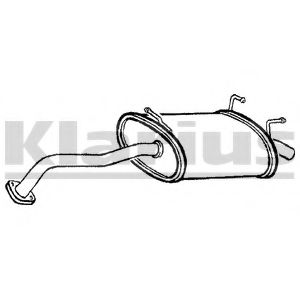 Глушитель выхлопных газов конечный KLARIUS DN549B