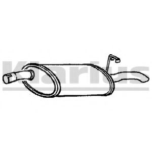 Глушитель выхлопных газов конечный KLARIUS FE241E