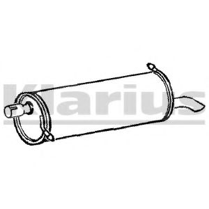 Глушитель выхлопных газов конечный KLARIUS FE549C