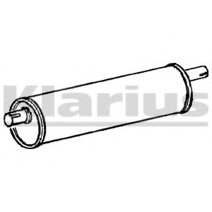 Средний глушитель выхлопных газов KLARIUS FT579K