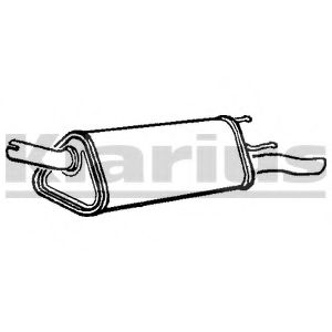 Глушитель выхлопных газов конечный KLARIUS GM117E