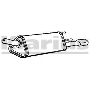 Глушитель выхлопных газов конечный KLARIUS GM232K