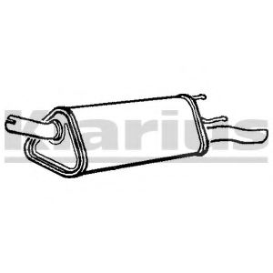 Глушитель выхлопных газов конечный KLARIUS GM306C