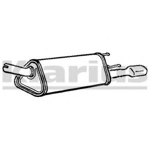 Глушитель выхлопных газов конечный KLARIUS GM392B