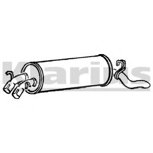 Глушитель выхлопных газов конечный KLARIUS GM44K