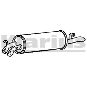 Глушитель выхлопных газов конечный KLARIUS GM47G