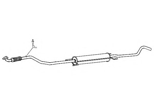 Средний глушитель выхлопных газов KLARIUS GM556J