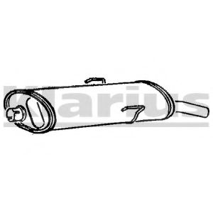 Глушитель выхлопных газов конечный KLARIUS PG137W