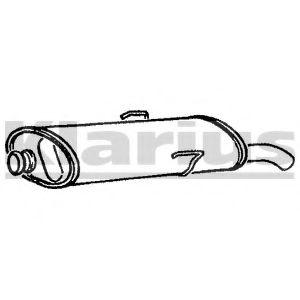 Глушитель выхлопных газов конечный KLARIUS PG487G