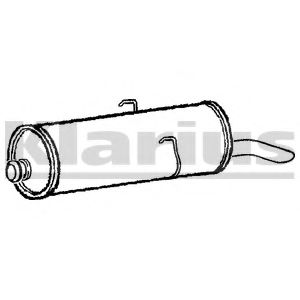 Глушитель выхлопных газов конечный KLARIUS PG443W