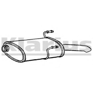 Глушитель выхлопных газов конечный KLARIUS PG523D