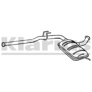 Средний глушитель выхлопных газов KLARIUS RN543D